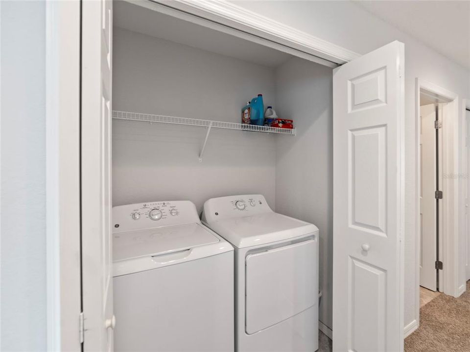 Upstairs laundry closet