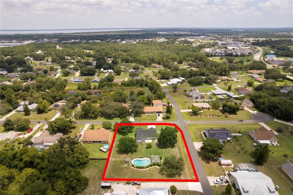 Huge lot on .89 acres and No HOA.