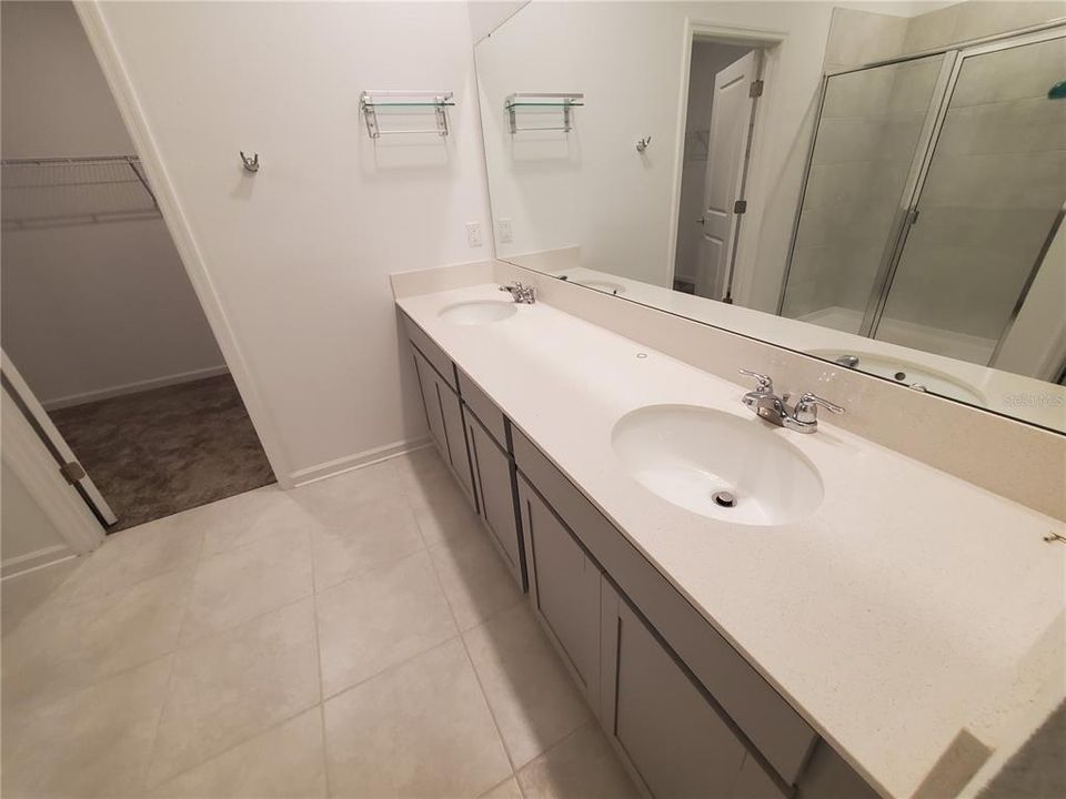 Master bath double vanity.