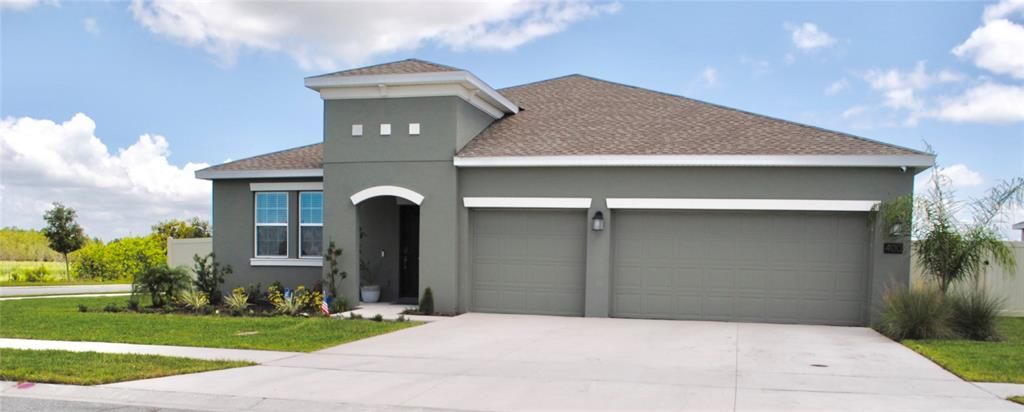 Nice curb appeal.  Plenty of parking up front.  this home is equipped with water sprinklers.