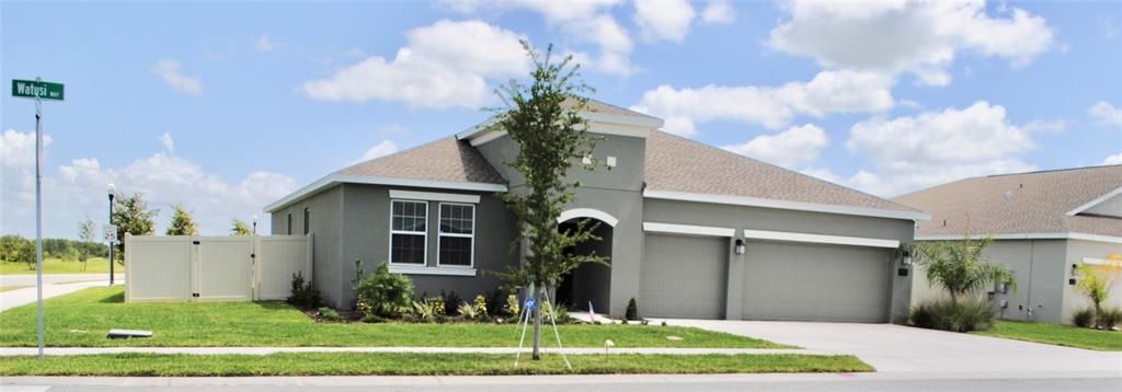 Wide angle view of the home.