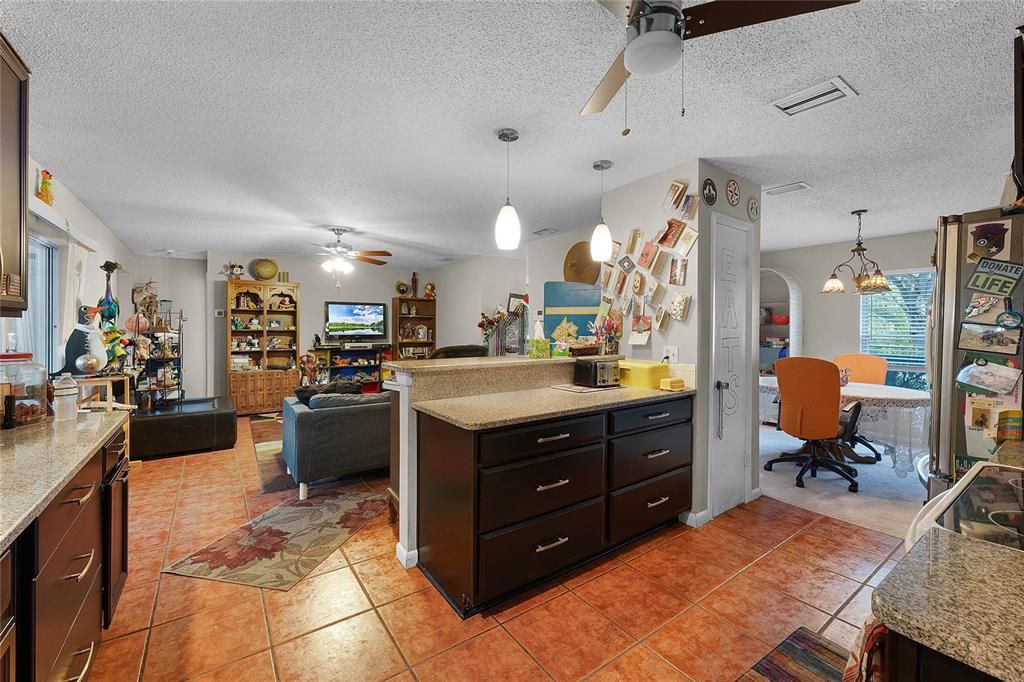 Kitchen into Living Room