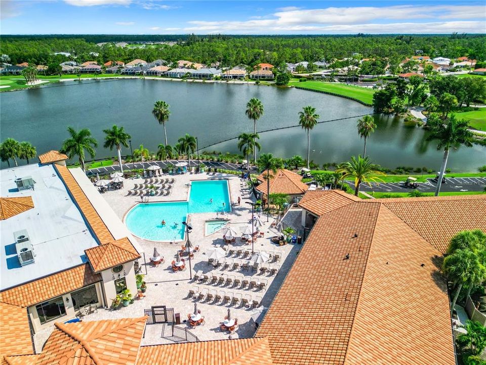 Ariel view of the new pool deck