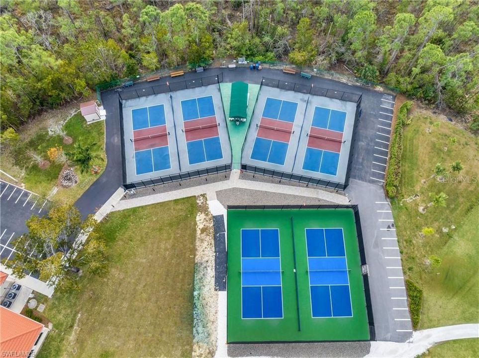 6 pickleball courts, 2 new lighted onea.