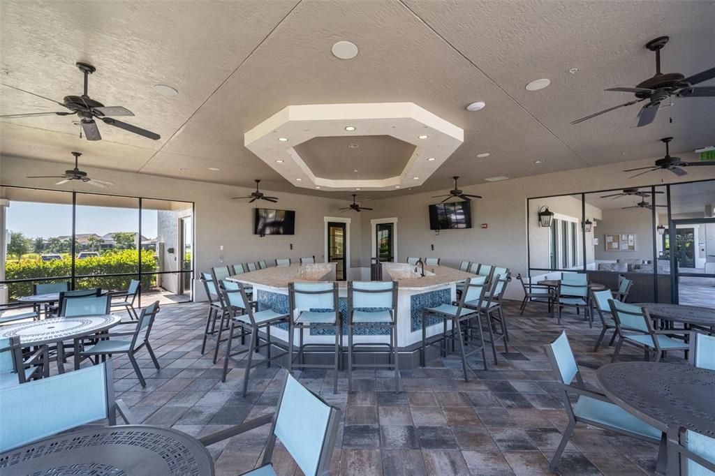 Clubhouse outdoor party room