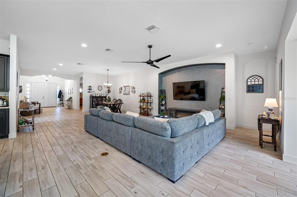 Living Area and Kitchen