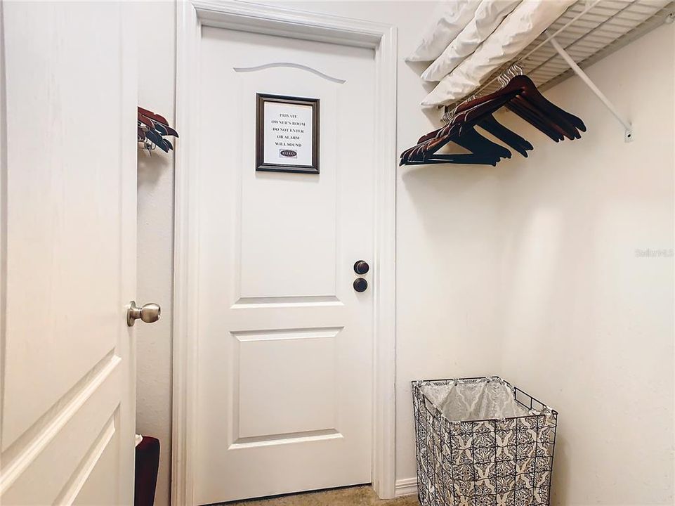 Walk-in closet and owner's closet in primary bedroom