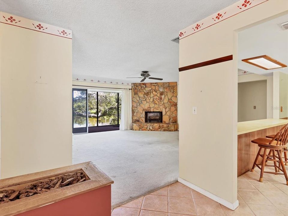 Living room & Kitchen off Foyer