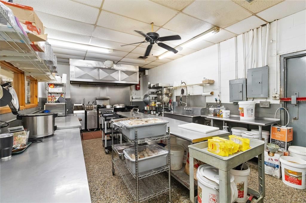 Kitchen inside of grocery store