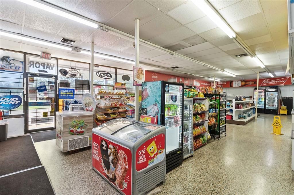 Inside of convenience store