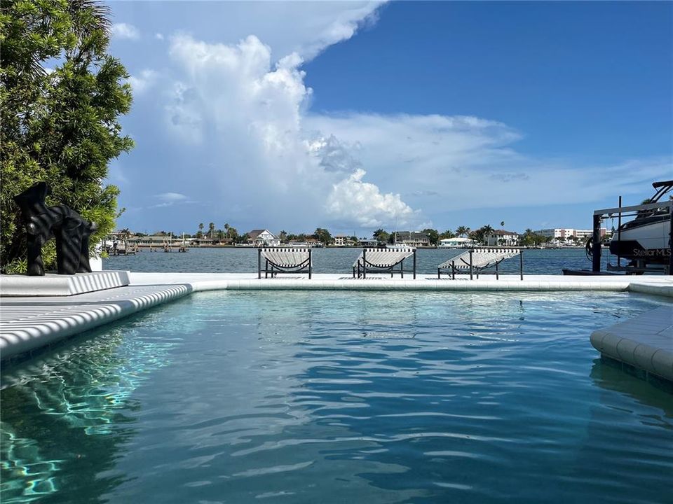 Tranquil pool view.