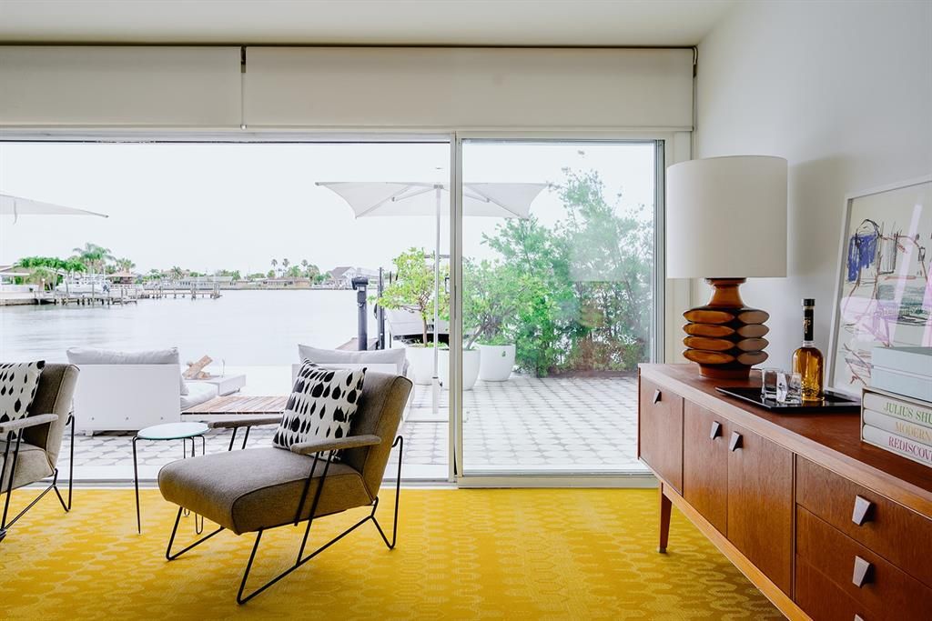 Florida Room with Bolon flooring.