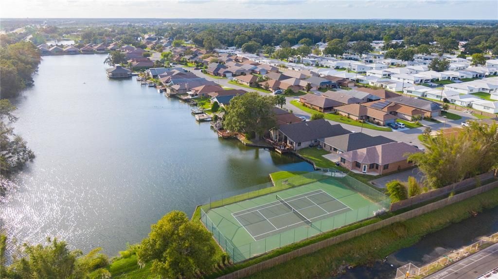 Tennis and ariel view