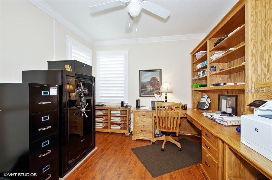 Office/study or downstairs bedroom; beautiful wood flooring and plantation shutters.