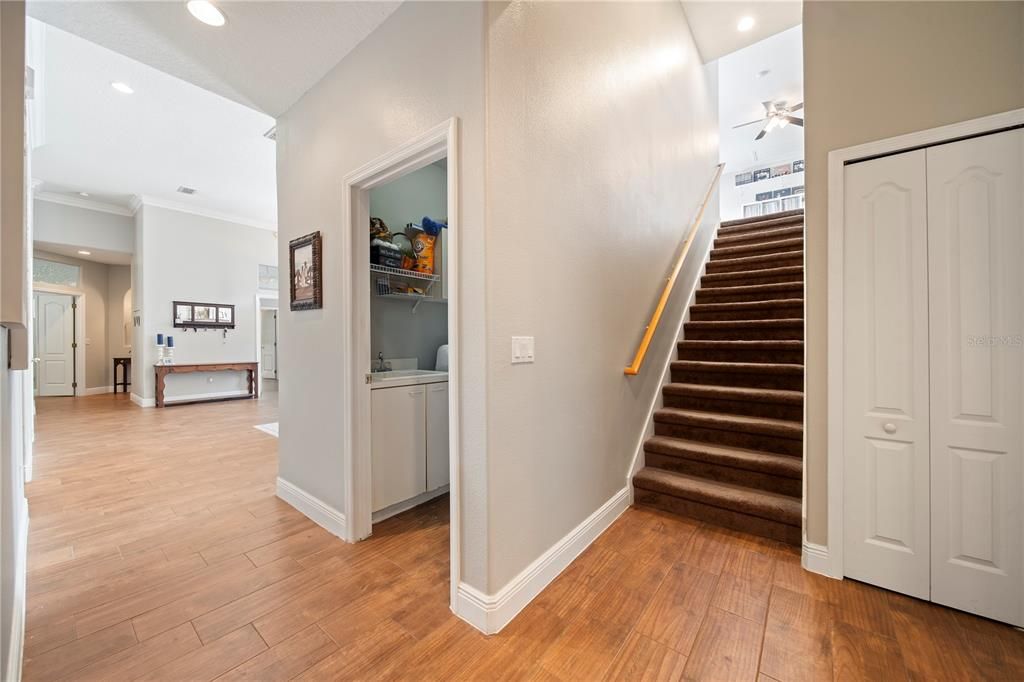 Stairs to Upstairs Bonus Room and 5th Bedroom/Full Bathroom