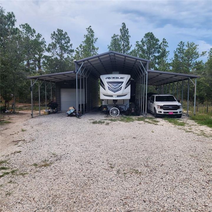 Pole Barn with Electric & Enclosed Garage