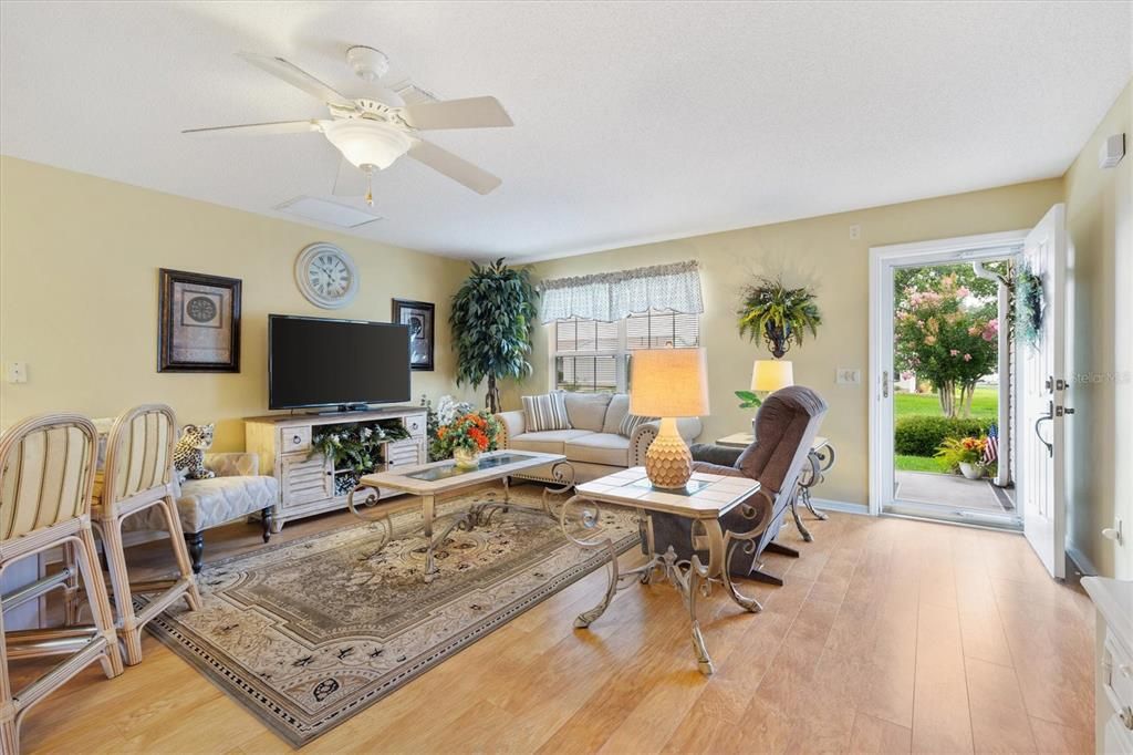 Bright Inviting Entry With Living Room