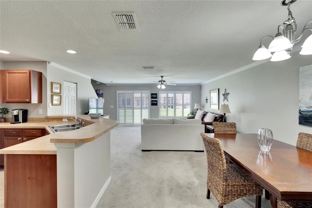 Dining Room with View of Kitchen & Living Room