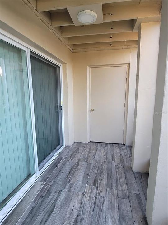 Patio with Storage  Closet