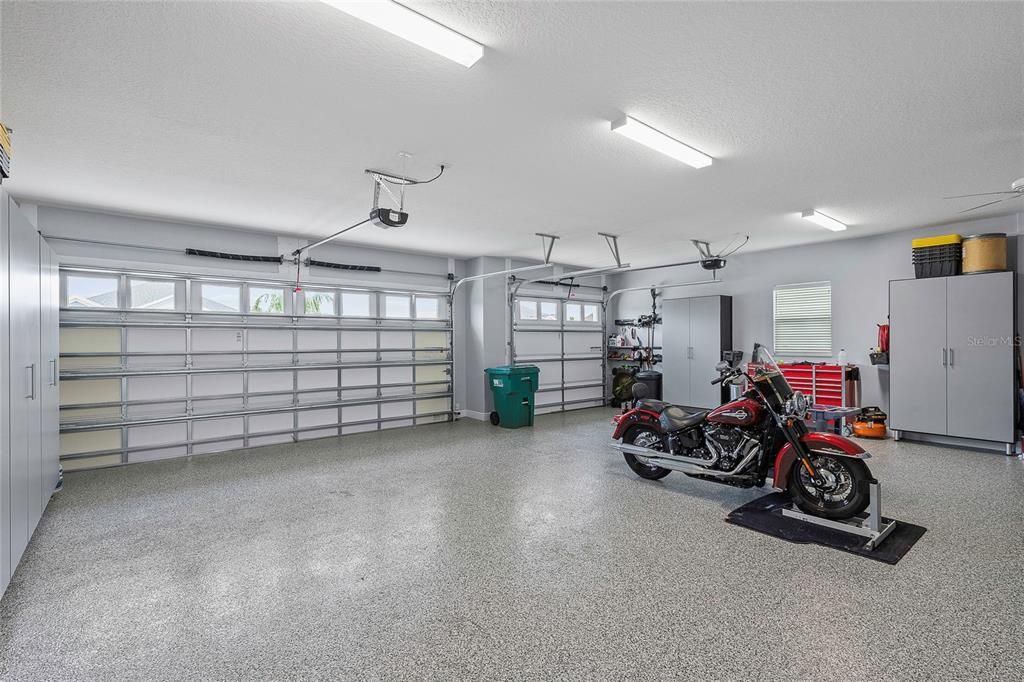 3-Car Garage with Expoxy Flooring