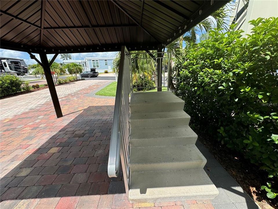 Steps and Covered Lanai