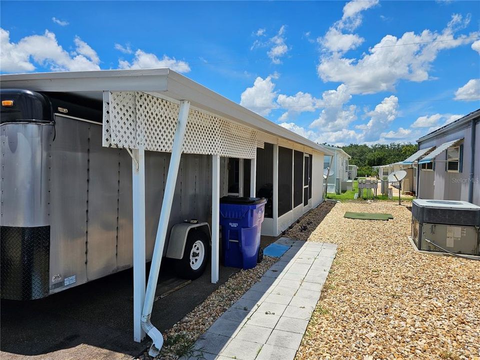 You can park your car or a trailer, or golf cart under your carport.