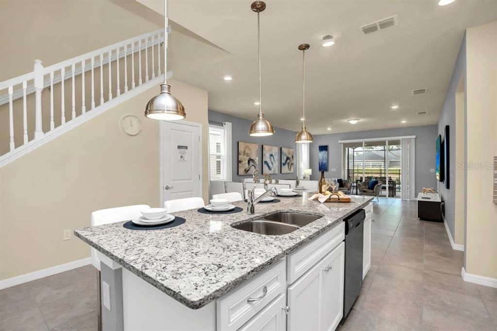 Granite counters and island