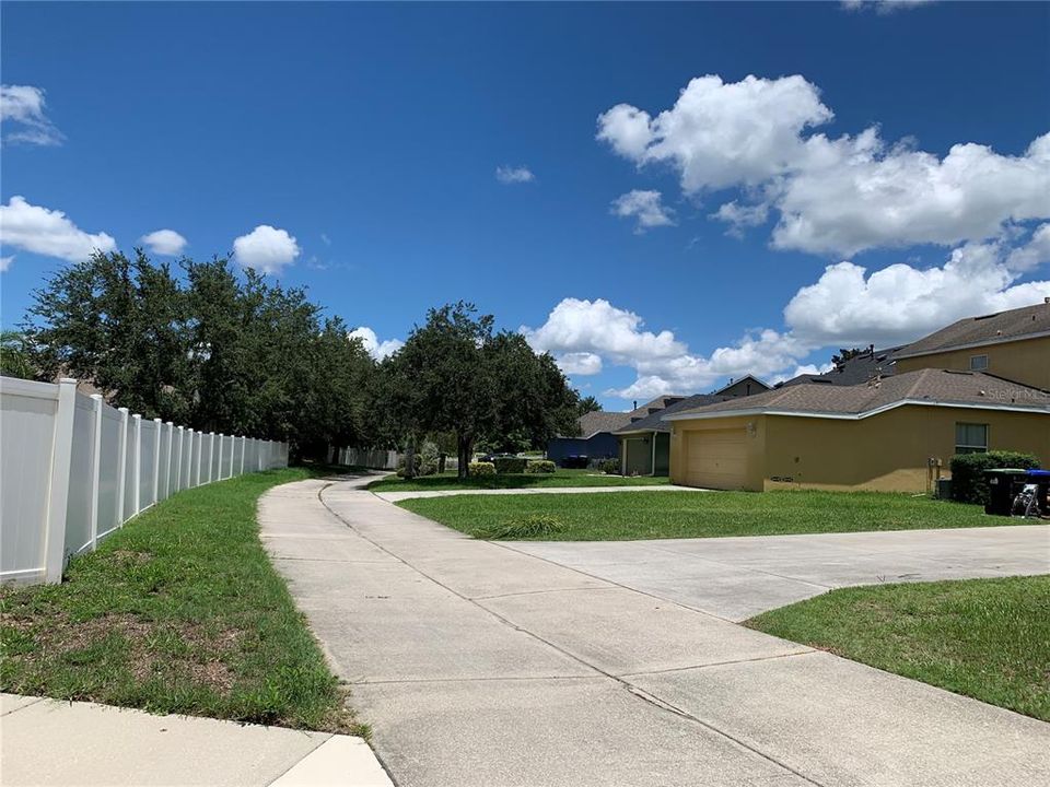 Back drive way to Garage