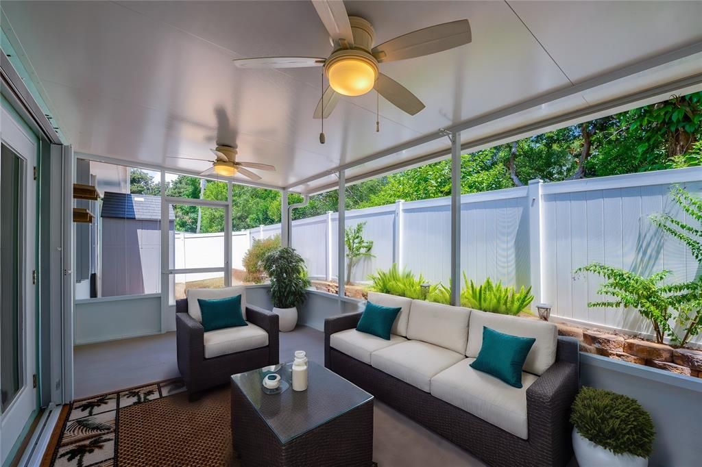 Virtually Staged Screened Patio