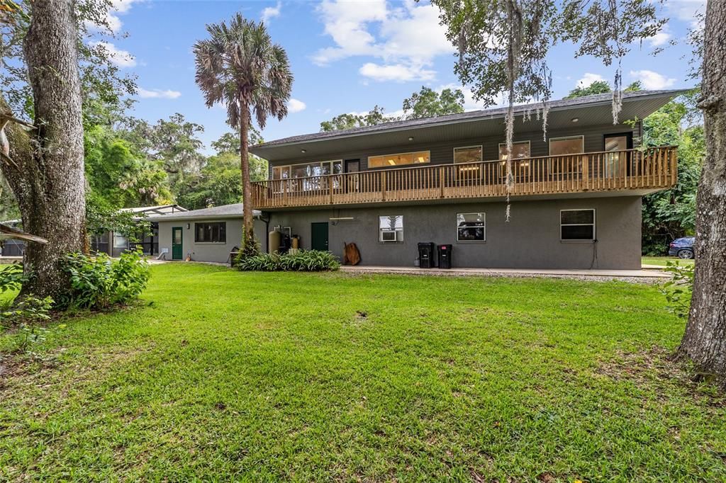 Back of the home with 55 X 5 ft balcony