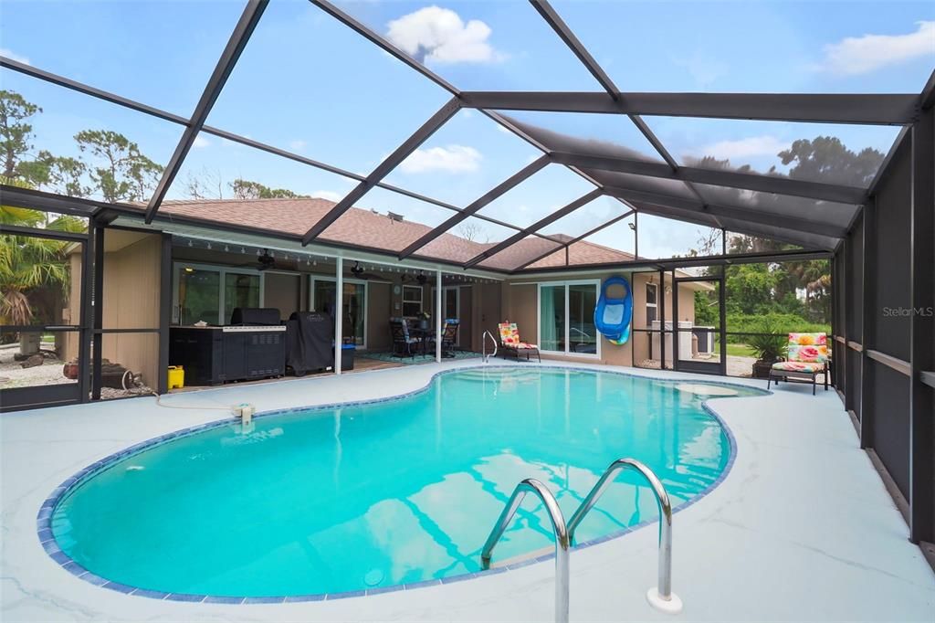 Beautiful pool with sitting area