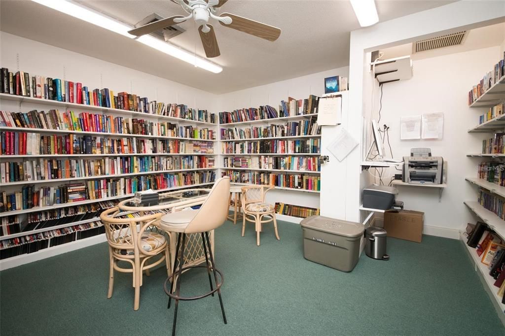 Community library for sharing books and movies.