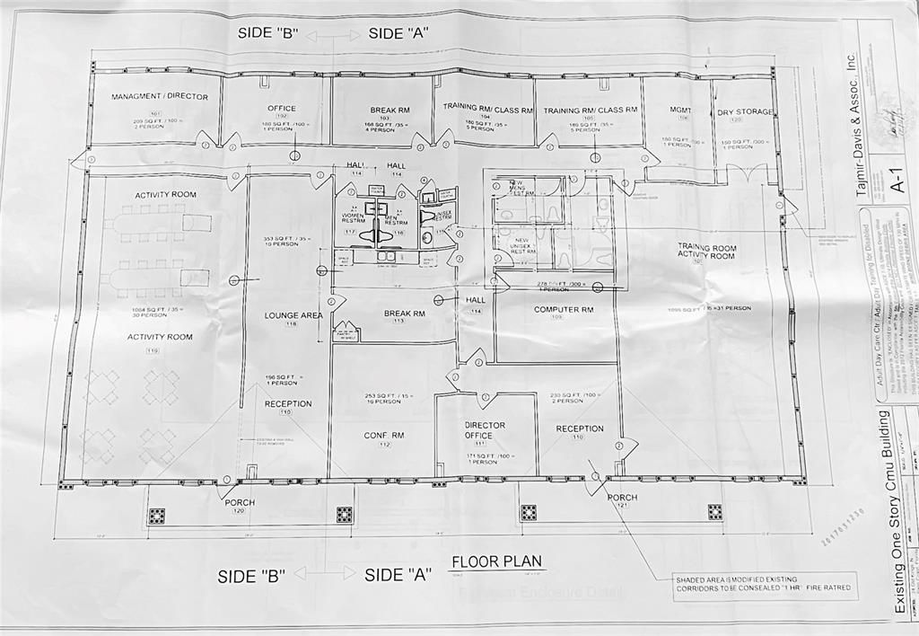 current use floor plan