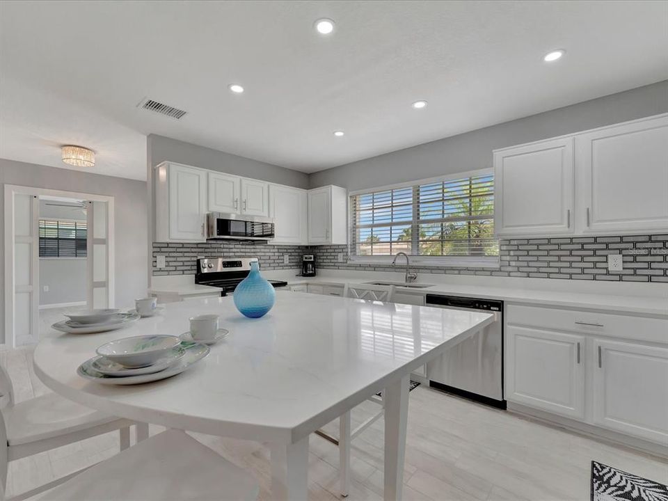 Updated kitchen and island