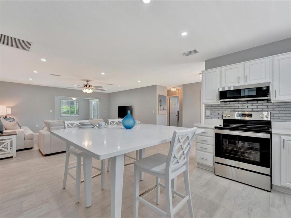 Updated kitchen and island