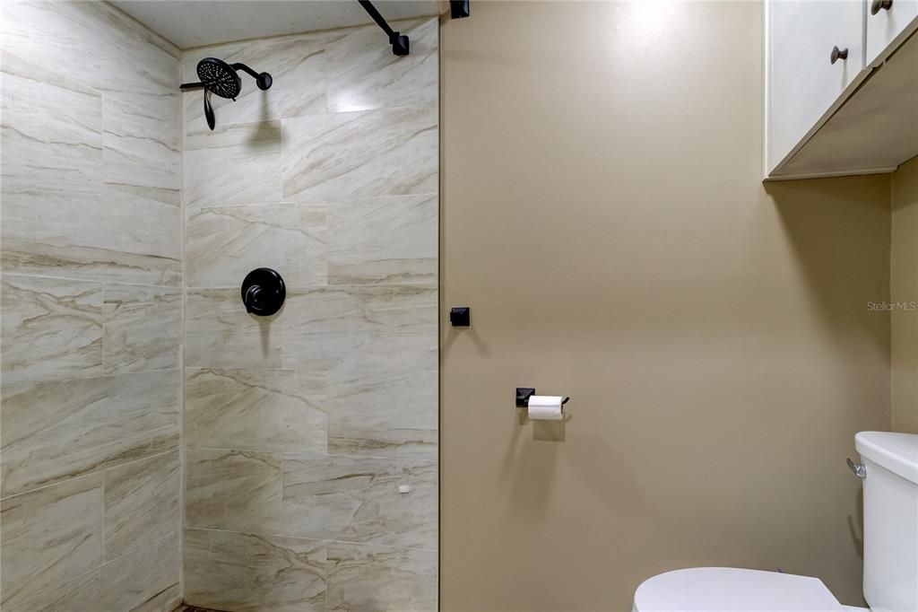 remodeled primary bathroom shower