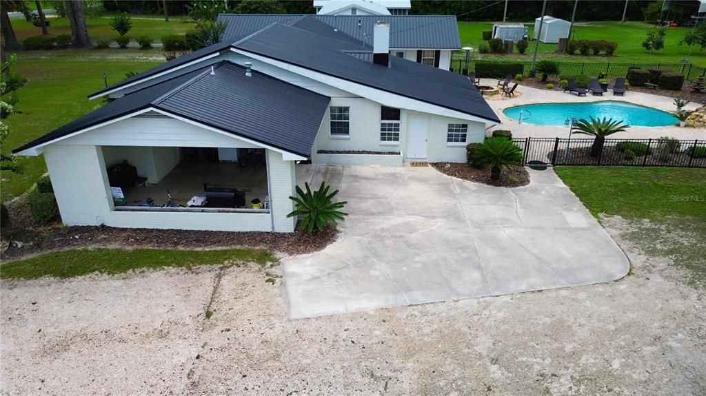 Carport and Driveway Arial View