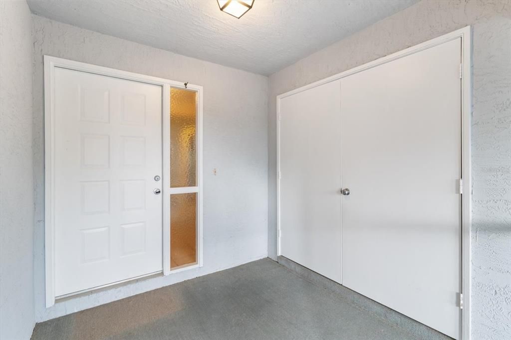 Storage Closet Inside the Screened Entry