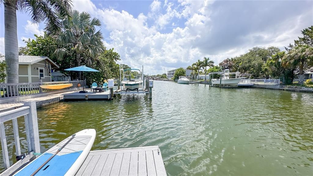 View down canal to the East
