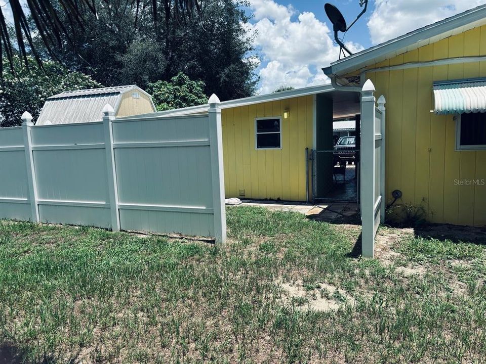 Walkway leading  to Back Yard