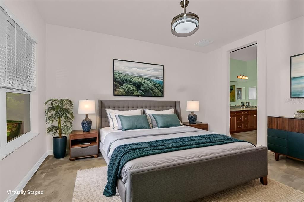 Virtually Staged Master Bedroom