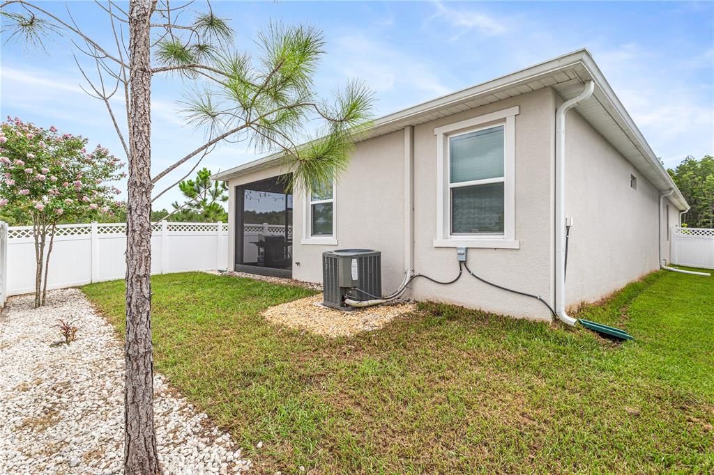 Backyard with plenty of room for recreation.