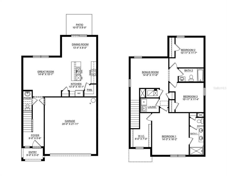 Active With Contract: $302,990 (3 beds, 2 baths, 1886 Square Feet)