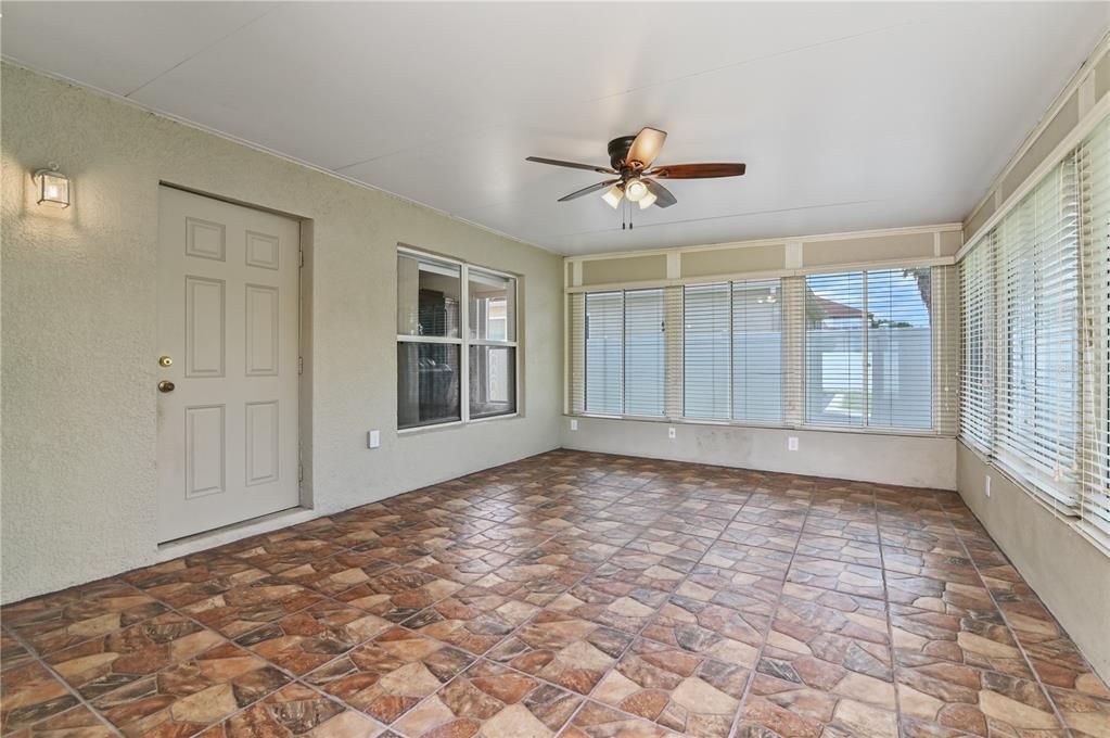 Covered Enclosed Back Porch