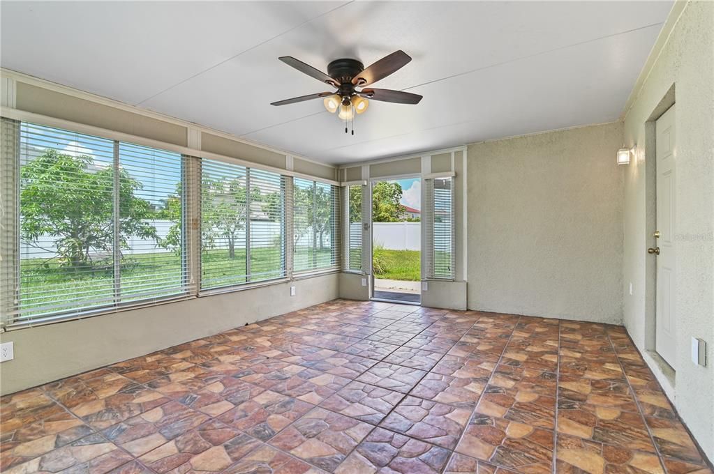 Covered Enclosed Back Porch