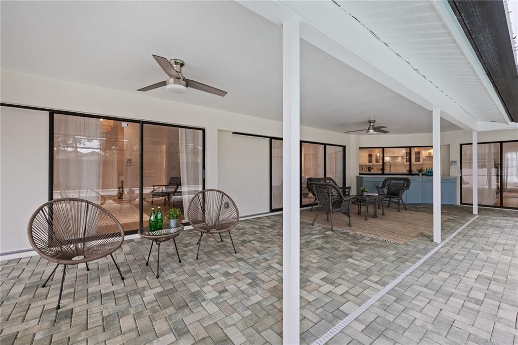 Sliding doors from the Master bedroom, Living room and Family room into Lanai.