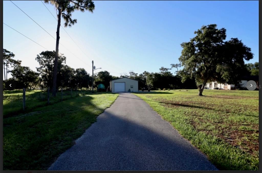 Driveway to shop