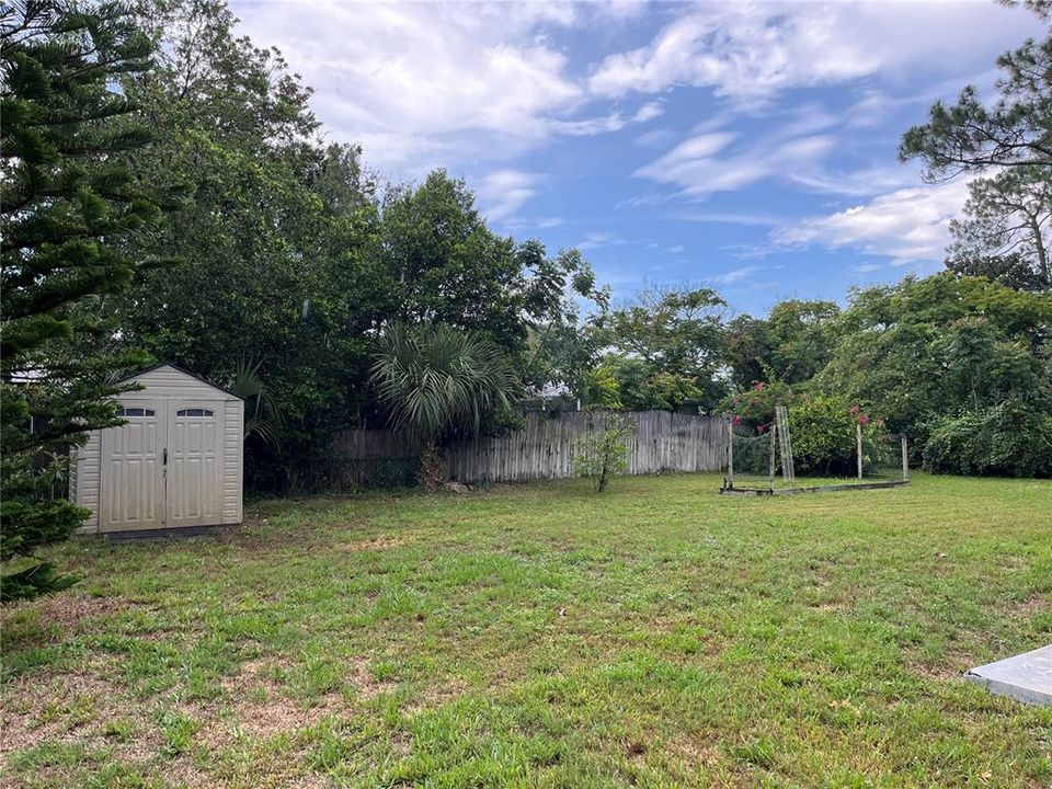 Shed and private rear yard