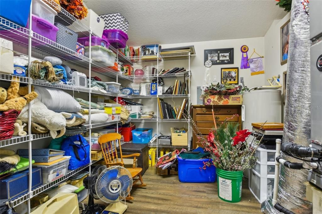 Large storage closet off upstairs bath