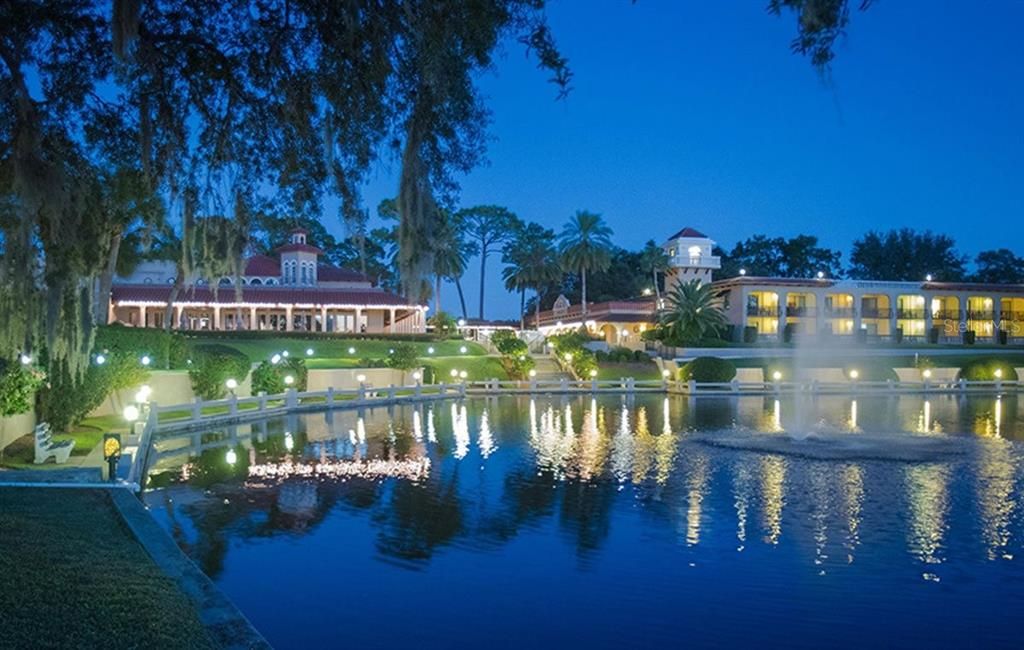 Mission Inn Resort at night